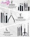 Manicure Set 18 Pieces Stainless Steel Professional Nail Clippers Kit Pedicure Care Tools